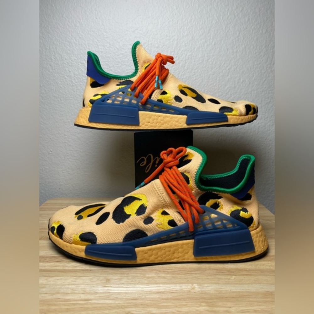 Adidas Pharrell x NMD Human Race‎ HP3221 Animal Print Knit Men's Size 12.5 Shoes